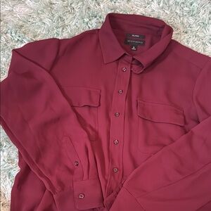 Burgundy Button-Up Shirt